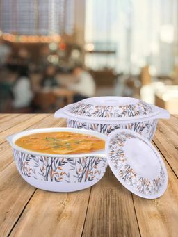 USHA SHRIRAM - Serving Bowl 2 pcs Round- Yellow Bamboo Round