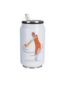 Indigifts - Coffee Tumbler With Lid And Straw 350ml Champions Are Not Born Print