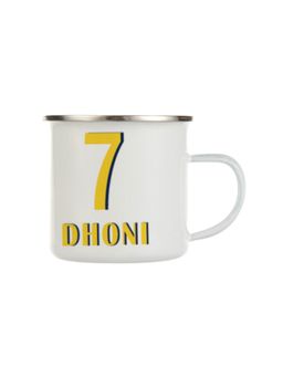 Indigifts - Cricket Dhoni Enamel Mug 250ml Unbreakable Coffee, Tea Cup Safe For Kids