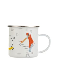 Indigifts - Cricket Enamel Mug 250ml Unbreakable Coffee, Tea Cup Cricket T20 Print Safe For Kids