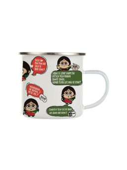Indigifts - Enamel Mug 250ml Unbreakable Coffee, Tea Cup Mom Quotes Print Safe For Kids