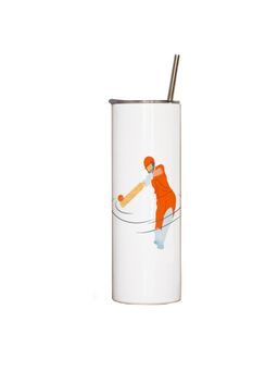 Indigifts - Tumbler With Lid And Steel Straw Champions Are Not Born Print Cold & Hot Beverages