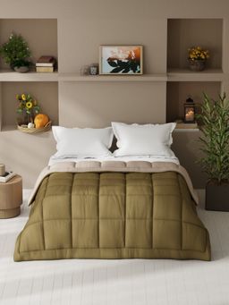KOPA - Reversible Double Bed Comforter (Feather Lite) Olive (Queen)