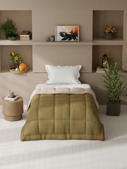 KOPA - Reversible Single Bed Comforter (Feather Lite) Olive (Single)