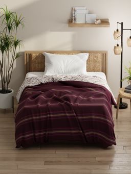 KOPA - Bamboo Micro Single Bed Comforter (Denim Cotton Feel) Wine (Single)