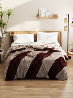 KOPA - Bamboo Micro Double Bed Comforter (Denim Cotton Feel) Brown (Queen)