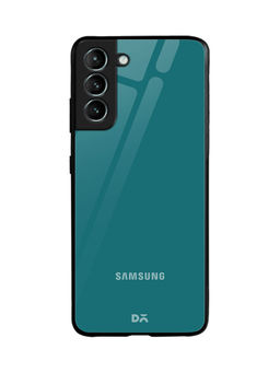DailyObjects - Teal Blue Glass Case Cover For Samsung Galaxy S21 6.2"
