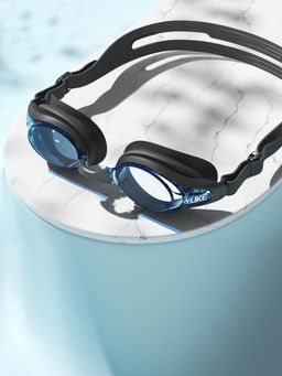 Little Surprise Box - Blue Black Case Anti Fog UV Protection Leakproof Design Swim Goggles