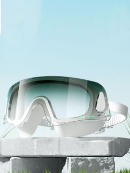 Little Surprise Box - White with Green Ombre Shaded Anti Fog UV Protection Leakproof Swim Goggles
