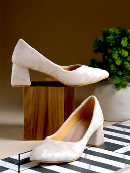 Shoetopia - Elegant Cream Pump Heels for Girls