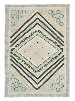 ART AVENUE - Cartera Hand Block Printed Cotton Floor Rug with Tassels