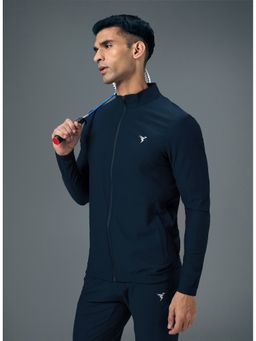 Technosport - Men Solid Slim Fit Sports Blue Jacket