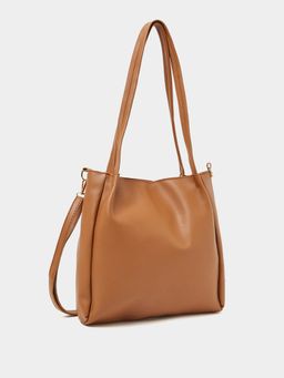 Styli - Solid Hobo Bag with Detachable Strap