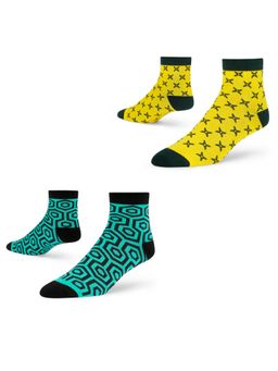 Dynamocks - Men and Women Ankle Length Socks - Free Size - Pack of 2 Pairs