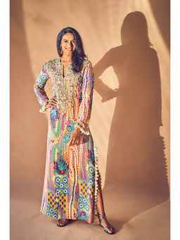 Payal Singhal - Multi-Colour Embroidered Long Dress