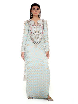 Payal Singhal - Blue Embroidered Dress