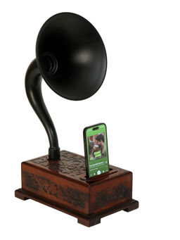 Decor Antique - Vintage Royal Gramophone Speaker Black Finish