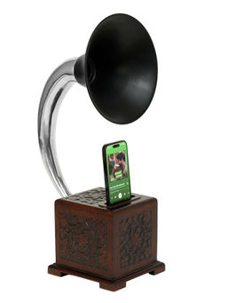 Decor Antique - Vintage Royal Gramophone Speaker Black / Nickel