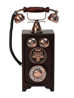 Decor Antique - Vintage Handcrafted Decorative Wall Hanging Telephone Sculpture