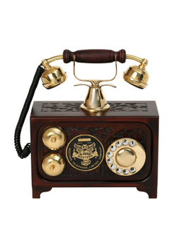 Decor Antique - Vintage Decorative Maharaja Rotary Dial Antique Telephone Sculpture