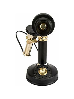 Decor Antique - Vintage Classic Table Decorative Black Brass Dummy Telephone Sculpture