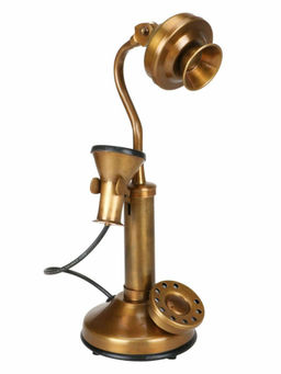 Decor Antique - Vintage Brass Antique Mini Dummy Swan Telephone Sculpture