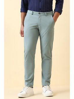 Allen Solly - Men Light Blue Solid Trousers