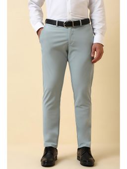 Allen Solly - Men Light Blue Solid Trousers