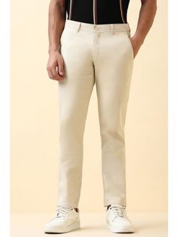 Allen Solly - Men Beige Solid Trousers