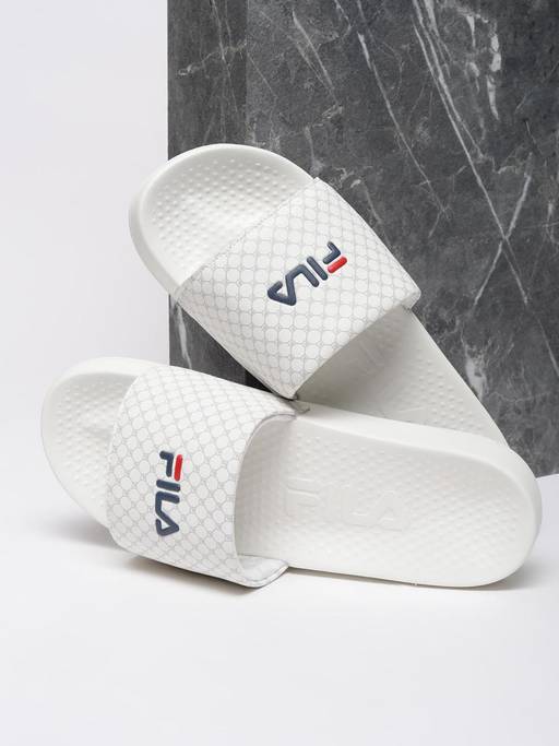 Buy FILA Men White Sliders Online display picture 3