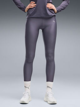 Puma - Women Grey Solid/Plain Polyester Tight