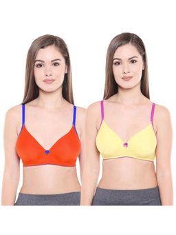 Bodycare - Pack Of 2 Premium Padded Bra - Orange & Yellow
