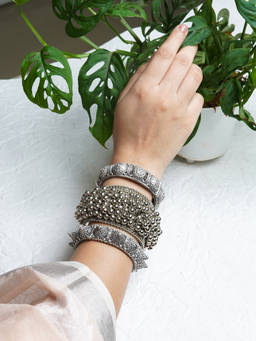 Teejh - Jaamini Stacked Bracelet (Set Of 3)