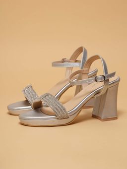 ERIDANI - Women Hiraya Silver Block Heels