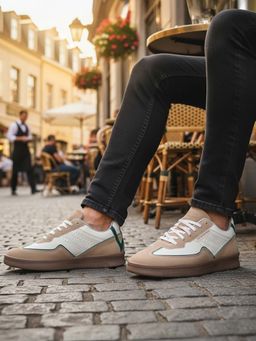 The White Pole - Men Beige Sneakers