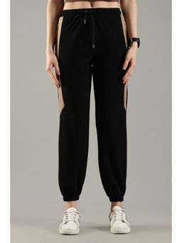 DOMIN8 - Women's Textured Contrast Panels Zipper Pockets Jogger