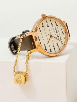 Pipa Bella by Nykaa Fashion - Gold-Plated CZ Studded Hamza Cubic Watch Charm