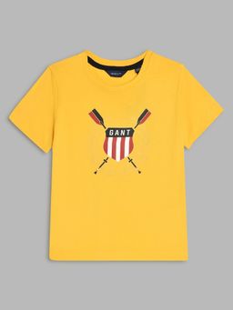 GANT - Kids Boys Yellow Printed T-shirt