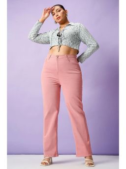 FREAKINS - Faint Pink Curve Straight Fit Jeans