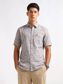 Arrow Sports - Men Brown Printed Twill Shirt