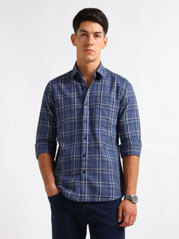 Arrow Sports - Men Blue Checks Dobby Shirt