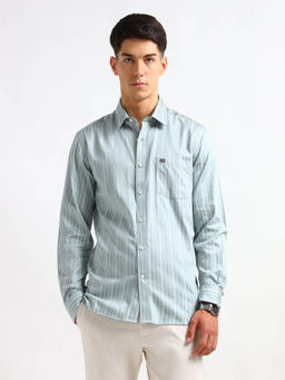 Arrow Sports - Men Blue Striped Slim Fit Shirt