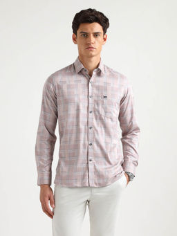 Arrow Sports - Men Peach Checks Shirt