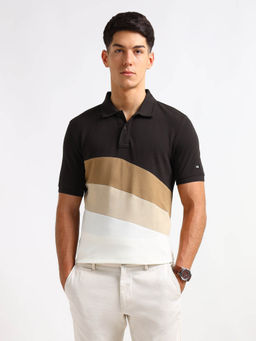Arrow Sports - Men Multi-Color Colorblocked Regular Fit Polo T-Shirt