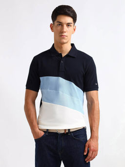 Arrow Sports - Men Multi-Color Colorblocked Regular Fit Polo T-Shirt