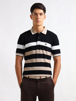 Arrow Sports - Men Multi-Color Colorblock Regular Fit Polo T-Shirt