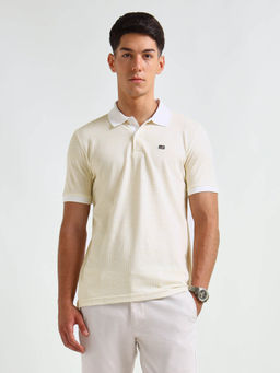Arrow Sports - Men Beige Printed Regular Fit Polo T-Shirt