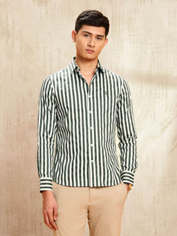 U.S. POLO ASSN. - Men Green Striped Shirt