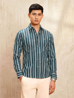 U.S. POLO ASSN. - Men Green Striped Shirt