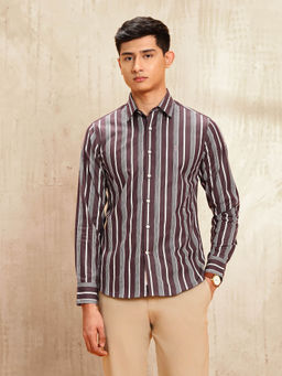 U.S. POLO ASSN. - Men Purple Striped Shirt